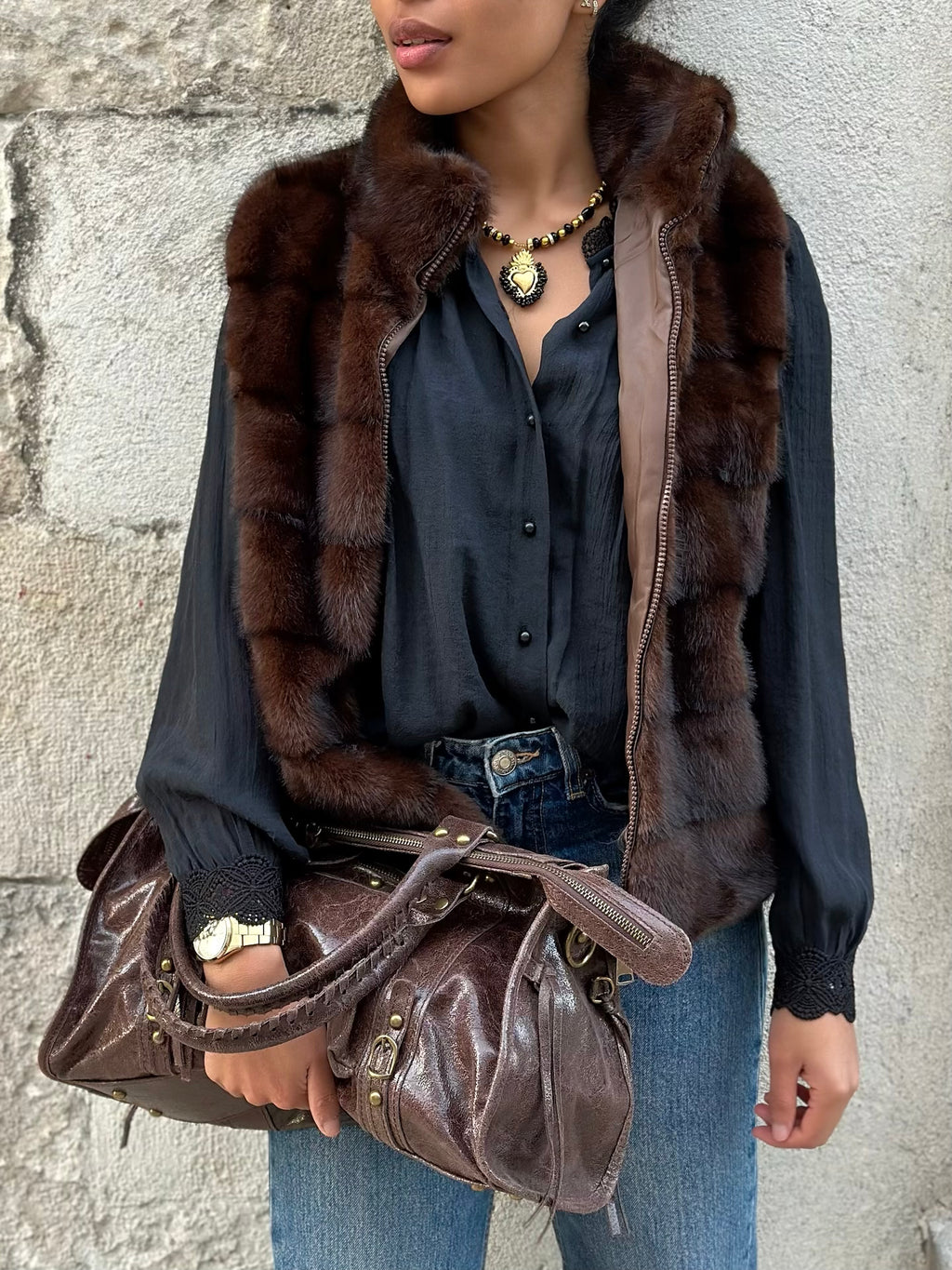 Gilet en fausse fourrure * Nina *