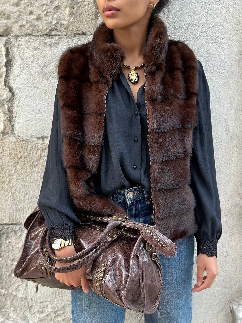 Gilet en fausse fourrure * Nina *