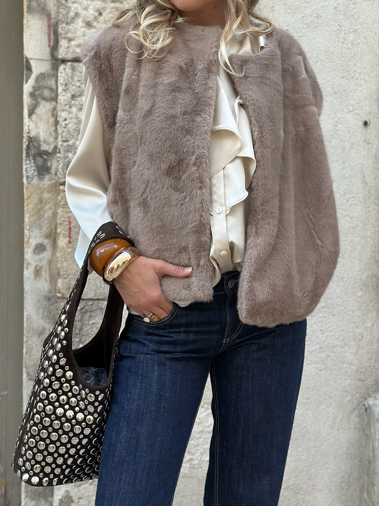 Veste en fausse fourrure * Snow *